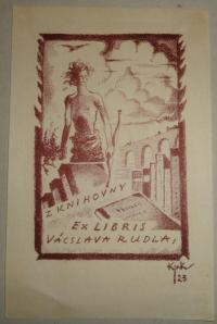 Konupek, Jan (1883 - 1950): Ex libris Vácslava Rudla