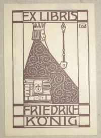 Wenig, Bernhard 1871-1940: Ex libris Friedrich König