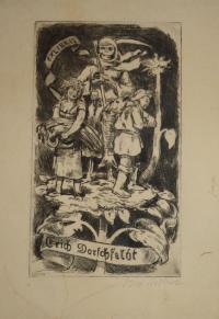 Schubert, Otto 1892-1970: Ex libris Erich Dorschfeldt